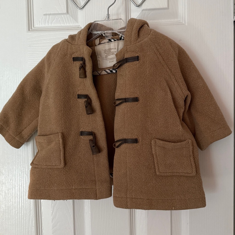 Burberry Toddler Tan Toggle Pea Coat